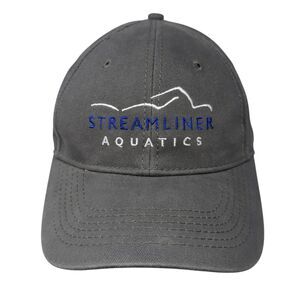 Steamliner Aquatics Slideback Hat Gray One Size Adjustable Embroidered Cotton